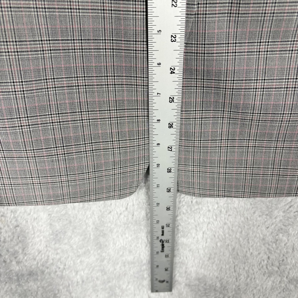 NEW LOFT Versa Plaid Seasonless‎ Stretch Double Breasted Blaze Sz 12 Petite Gray - Picture 5 of 10